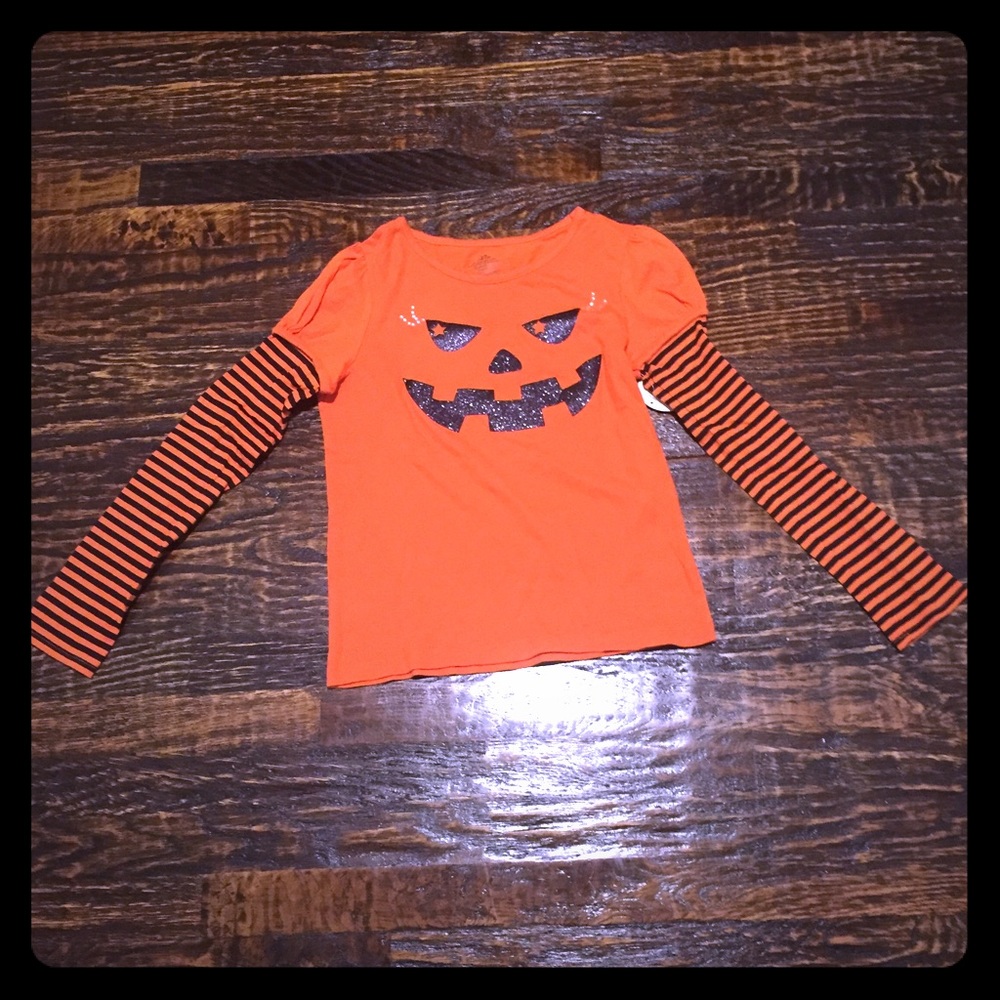 Girls Long Sleeve Halloween Shirt - Size Large ( 10 - 12 )
